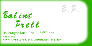 balint prell business card